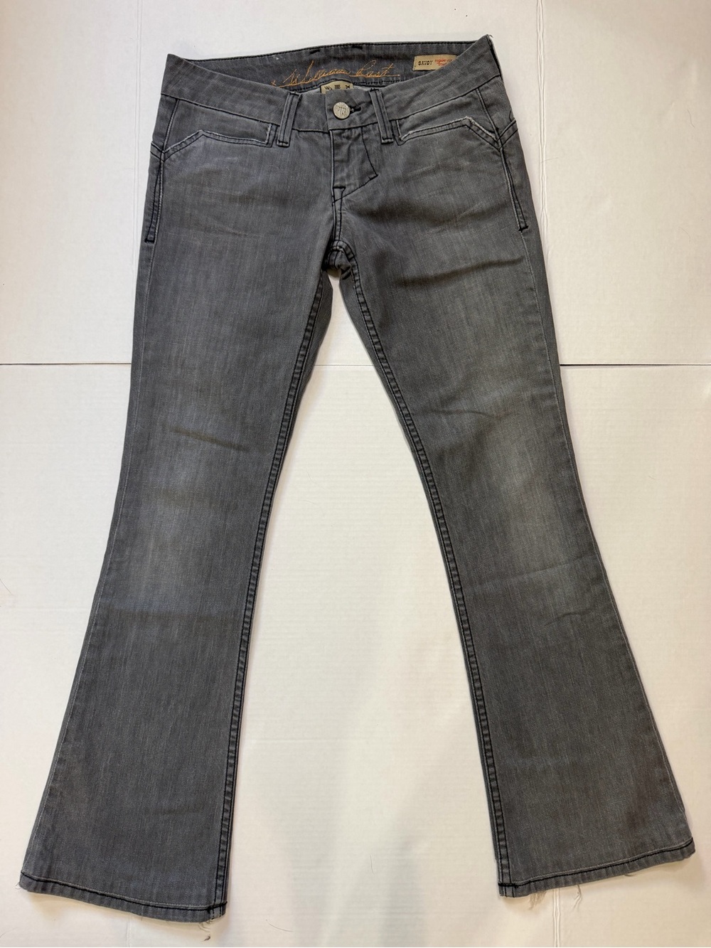 William Rast Savory Regular Rise Womens Jeans (27x31) Black Dark Wash Y2K